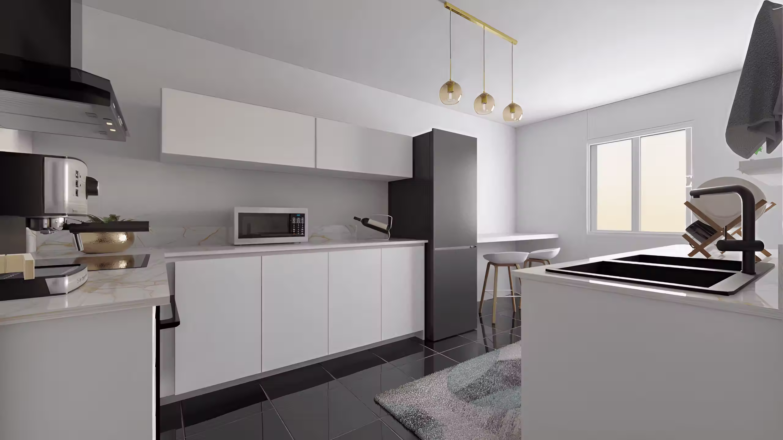 3D interior visualization rendered in Blender by Valentino Ivanovski, view 2